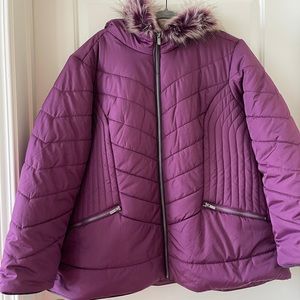 Celebrity Pink Women 3XL Jacket Puffer Wine Quilt